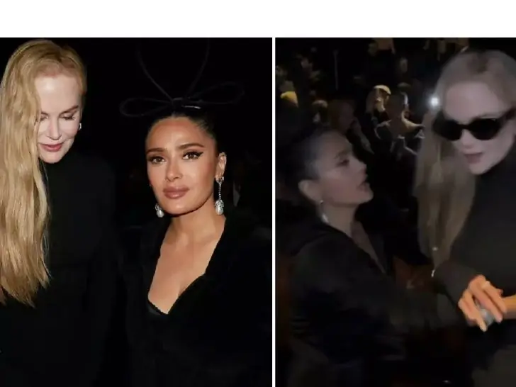 Salma Hayek's Paris Fashion Week moment